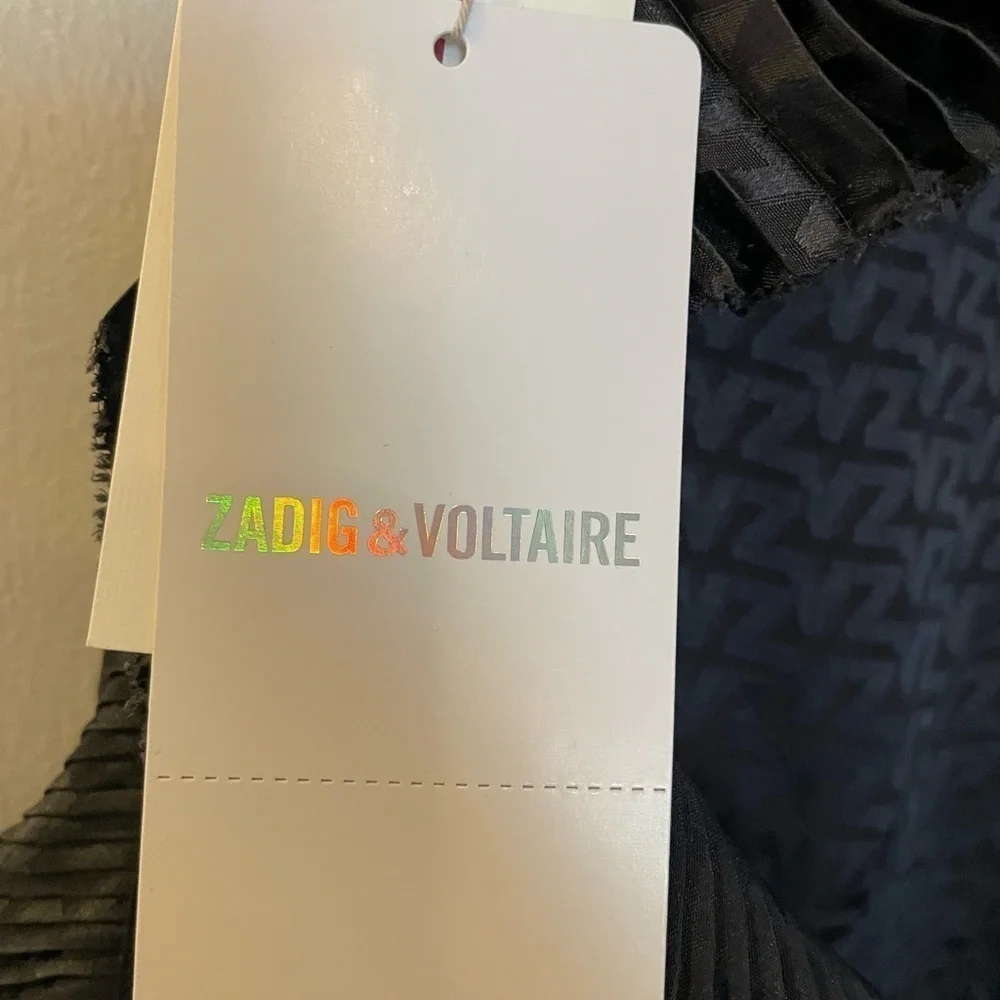 Zadig & Voltaire Rimba 3D asymmetrical dress. 100% Silk